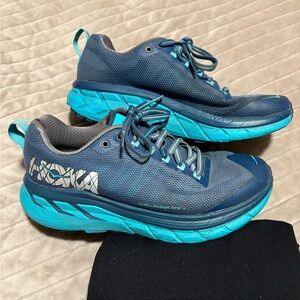 Hoka Teal and Navy Athletic Shoes